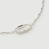 "Poki" White Gold Bracelet with Natural White Topaz
