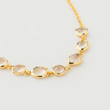 "Satta" Yellow Gold Bracelet with Natural Rose Quartz