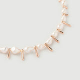 "Baroque" Rose Gold Necklace with Natural Pearl
