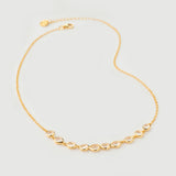 "Satta" Yellow Gold Necklace with Natural Rose Quartz