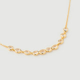 "Satta" Yellow Gold Necklace with Natural Rose Quartz