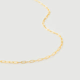 Colier Low Chain din Argint Placat cu Aur Galben de 18k