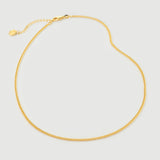 Colier Twist Snake din Argint Placat cu Aur Galben de 18k