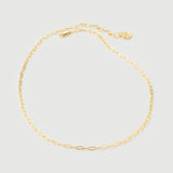 Colier Low Chain din Argint Placat cu Aur Galben de 18k