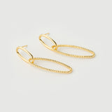 "Linkz" Yellow Gold Earrings