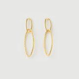 "Linkz" Yellow Gold Earrings
