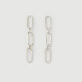 "Linkz" White Gold Earrings