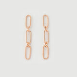 "Linkz" Rose Gold Earrings