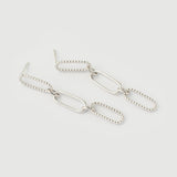 "Linkz" White Gold Earrings