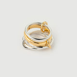 Inel "Linkz" Baron din Argint Placat cu Aur Alb/Galben de 18k