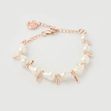 "Baroque" Rose Gold Bracelet with Natural Pearl