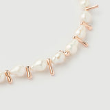 "Baroque" Rose Gold Bracelet with Natural Pearl
