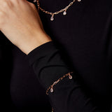"Haze" Rose Gold Bracelet with Natural Rose Quartz