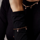 "Haze" Rose Gold Bracelet with Natural Rose Quartz