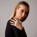 "Satta" Yellow Gold Bracelet with Natural Rose Quartz