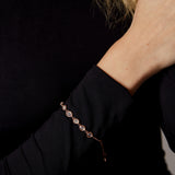 "Satta" Rose Gold Bracelet with Natural Rose Quartz