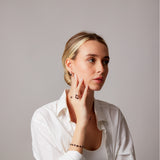 "Lima" Rose Gold Earrings with Natural Black Onyx
