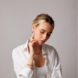 "Lima" Rose Gold Earrings with Natural Black Onyx