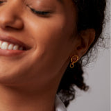 "Linkz" Bali Earrings in Silver Plated with 18k White Yellow Gold