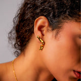 "Magma" Yellow Gold Earrings