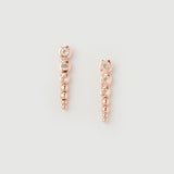 "Noura" Rose Gold Earrings with Natural Rose Quartz