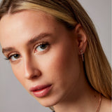 "Noura" Rose Gold Earrings with Natural Rose Quartz