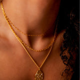 Colier Low Chain din Argint Placat cu Aur Galben de 18k