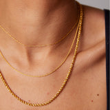 Colier High Wire din Argint Placat cu Aur Galben de 18k