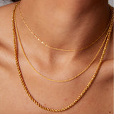 Colier High Wire din Argint Placat cu Aur Galben de 18k