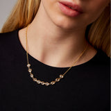 "Satta" Yellow Gold Necklace with Natural Rose Quartz