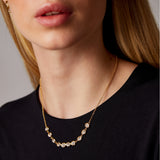 "Satta" Yellow Gold Necklace with Natural Rose Quartz