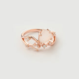 "Hera" Rose Gold Ring with Natural Rose Quartz