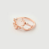 "Hera" Rose Gold Ring with Natural Rose Quartz