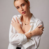 "Hera" Yellow Gold Ring with Natural Black Onyx
