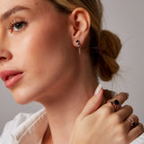 "Hera" Rose Gold Ring with Natural Black Onyx