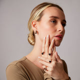 "Hera" Rose Gold Ring with Natural Black Onyx