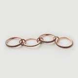 "Linkz" Rose Gold Ring with Natural Black Spinel