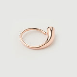 "Poki" Rose Gold Ring with Natural White Zircon