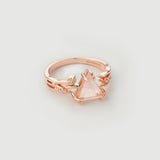 "Riva" Rose Gold Ring with Natural Rose Quartz