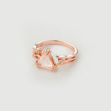 "Riva" Rose Gold Ring with Natural Rose Quartz