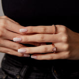 "Riva" Rose Gold Ring with Natural Rose Quartz
