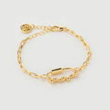 "Poki" Yellow Gold Bracelet with Natural White Topaz