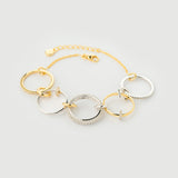 Brățară "Linkz" Monalisa 2.0 din Argint Placat cu Aur Galben/Alb de 18k și Topaz Alb Natural