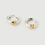 "Linkz" Yellow Gold Earrings