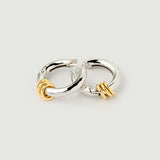 "Linkz" Yellow Gold Earrings