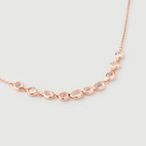 "Satta" Rose Gold Necklace with Natural Rose Quartz