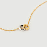 Colier cu pandantiv "Linkz" Donut din Argint Placat cu Aur Galben de 18k