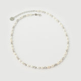 Colier "Baroc" Venus Din Argint Cu Perle Placat Cu Aur18k Alb