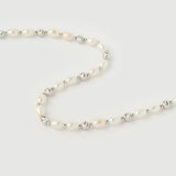 Colier "Baroc" Venus Din Argint Cu Perle Placat Cu Aur18k Alb