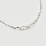 Colier "Doria" Din Argint Placat Cu Aur18k Alb